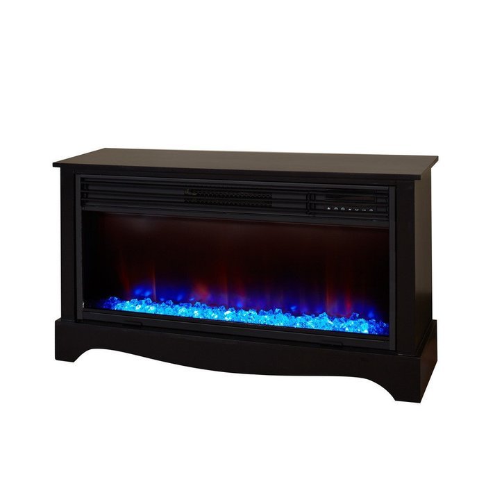 Lifesmart 36 in. Low Profile Fireplace with Northern Lights FX Flame Package