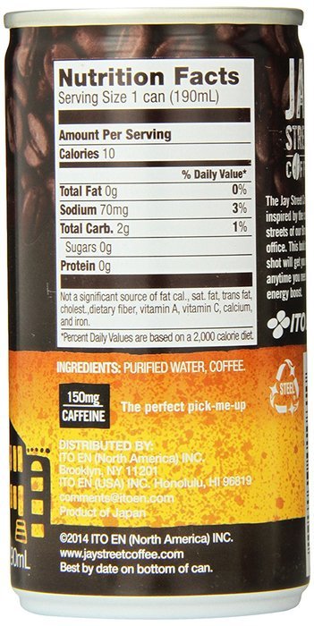 Jay Street Coffee, Coffee Shot, Unsweetened Black, 6.4 Ounce (Pack of 20)