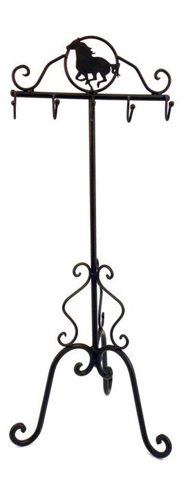 4 - Pc. DeLeon Collections Horse Design Metal Fireplace Tool Kit N4