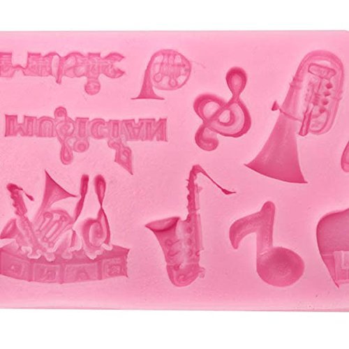 "dipshop Orchestral Instruments Silicone Fondant Mold Polymer Clay Mould" shopping N6