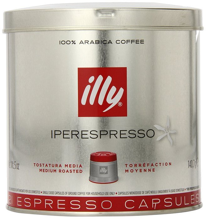 illy iperEspresso Capsules Medium Roasted Coffee, 5-Ounce, 21-Count Capsules N5