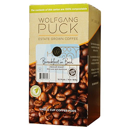 Wolfgang Puck Coffee, Breakfast in Bed Pods, 12 Gram Pods-16 count N3
