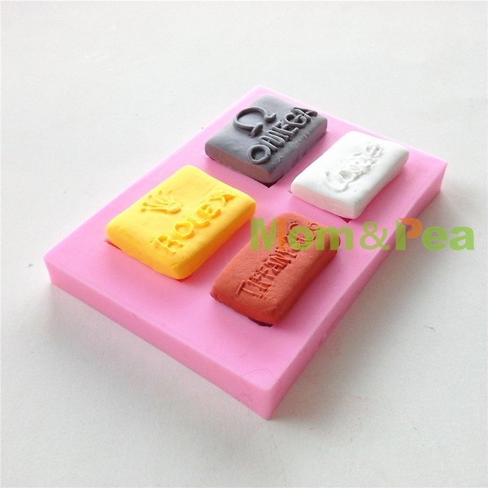 Mom&pea 0627 Logos Shaped Silicone Mould for Fondant Cake Sugar Paste Cake Decoration 3d Cake Toppers Mold 8.9... N3