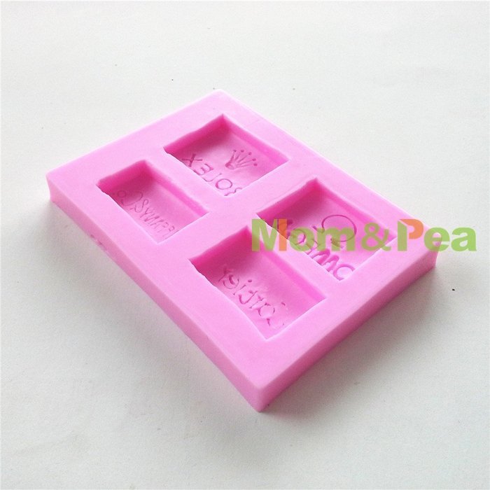 Mom&pea 0627 Logos Shaped Silicone Mould for Fondant Cake Sugar Paste Cake Decoration 3d Cake Toppers Mold 8.9... N4