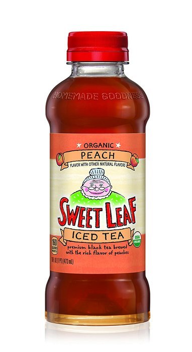 Sweet Leaf USDA-Certified Organic Iced Tea, Peach 16-ounce plastic bottles (Pack of 12) N2