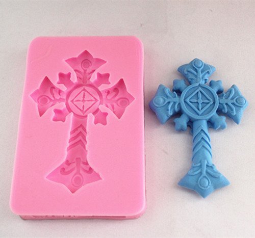 1pcs Single Cross (FM263) Silicone Handmade Fondant Craft DIY Mold/Cake Decorating Mold N3