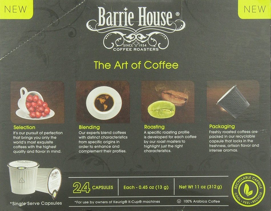 Barrie House Pumpkin Spice Single Capsules for K-Cup Brewer, 80 Count
