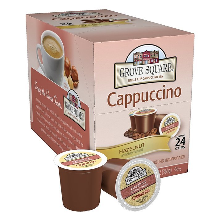 Grove Square Cappuccino, French Vanilla, 24 Count Single Serve Cups N49