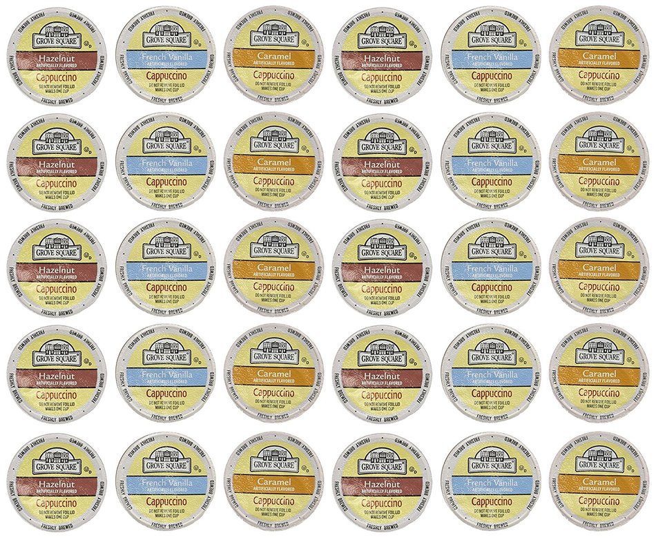 Grove Square Cappuccino, French Vanilla, 24 Count Single Serve Cups N66