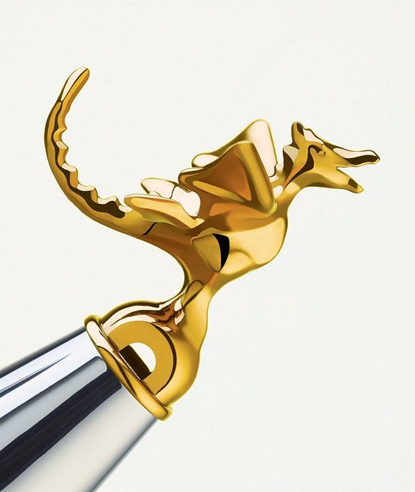 Alessi Whistles in Pa Brass Metallic Finish Limited Edition Of 9999 (Set of 2), Gold