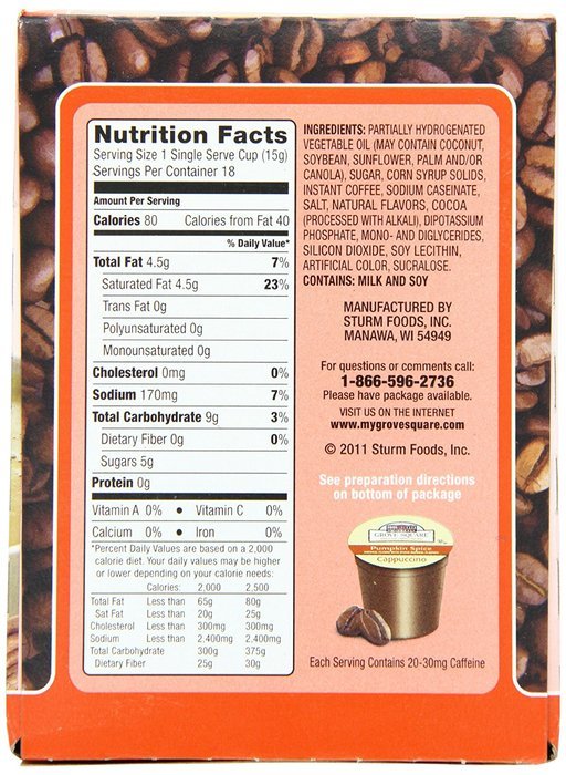 Grove Square Cappuccino, French Vanilla, 24 Count Single Serve Cups N74