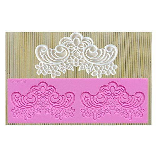 Fondant Mould Flower Lace Silicone Sugar Mold Tool Craft Wedding Cake decorating