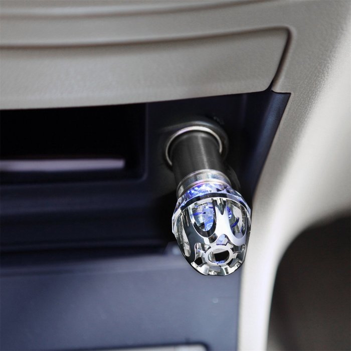 HPPFORTRS Car Air Purifier Odor Removal Sterilizer Refreshing Auto Accessories Mini Negative Ion Purifier (silver... N12