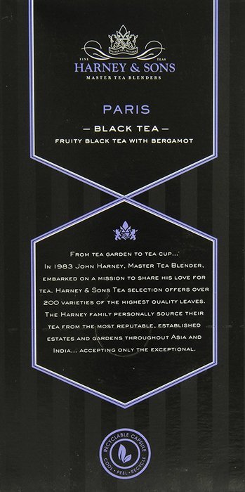 Harney and Sons Paris Black Tea Capsules, 24 Count N9