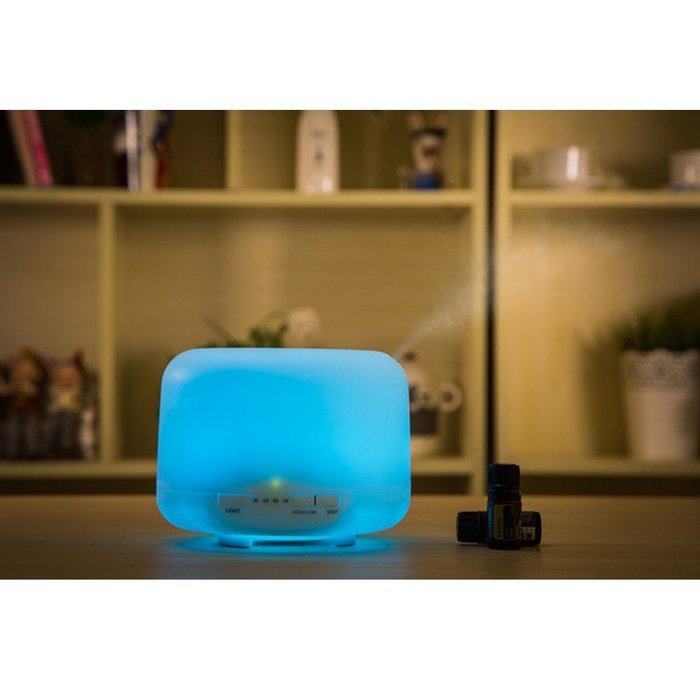 XDOBO 500ml Aroma Diffuser Atomizer Air Humidifier LED Ultrasonic Purifier, 7 Changing Rainbow-colored LED Light