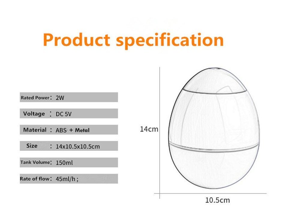 BonNoces USB Tumbler Humidifier Cool Mist Whisper-quiet Operation for Home Bedroom Office Caf&eacute; Shop School Yoga... N8