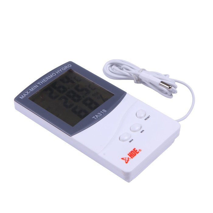 HDE Indoor/Outdoor Thermometer and Hygrometer LCD Weather Station - Indoor Humidity Monitor N3