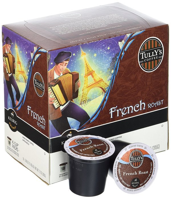 Tully's Coffee, French Roast, K-Cup for Keurig K-Cup Brewers (Pack of 96) N3