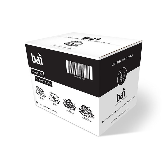 Bai Supertea Variety Pack, Antioxidant Infused Beverage, 18 Ounce (Pack of 12) N7