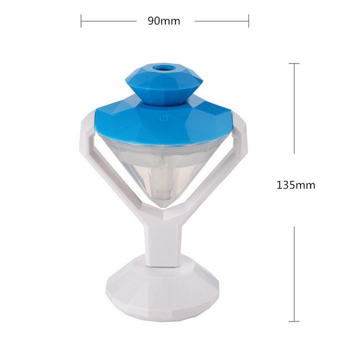 LingsFire Portable USB Aroma Mini Diffuser Diamond-shaped Air Humidifier Mist Maker for Home Office Car