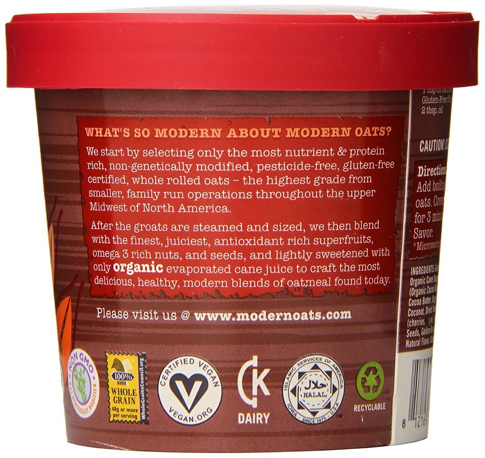 Modern Oats Apple Walnut Oatmeal, 2.6 Ounce (Pack of 12) N14