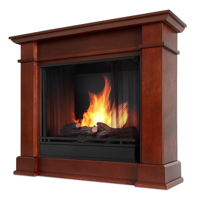 Real Flame Devin Ventless Gel Fireplace Dark Espresso