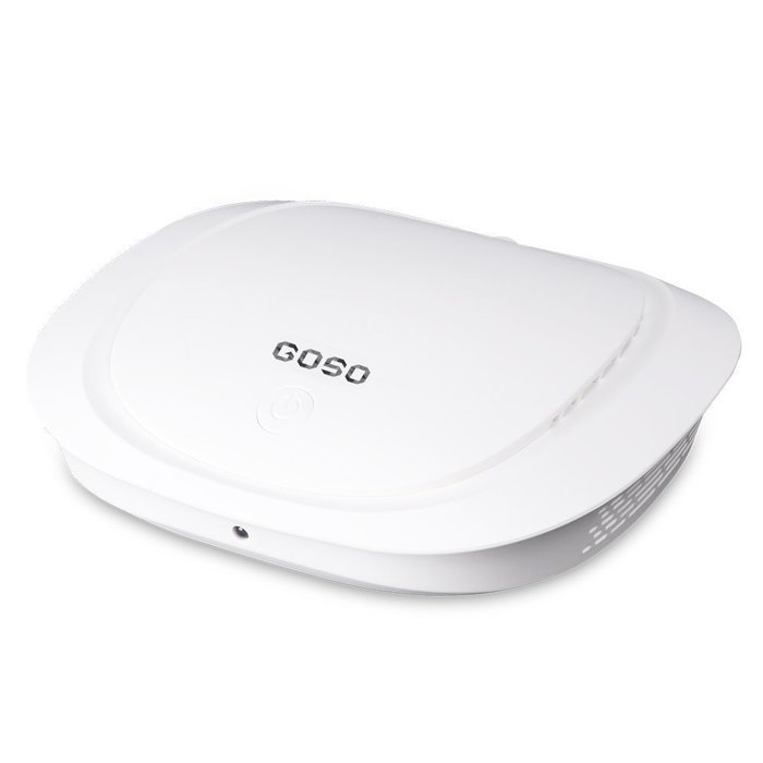 GOSO Car Ionic Air Purifier Freshener Keeps your Vehicle Free of Smoke Odor and Free of Bacteria, White