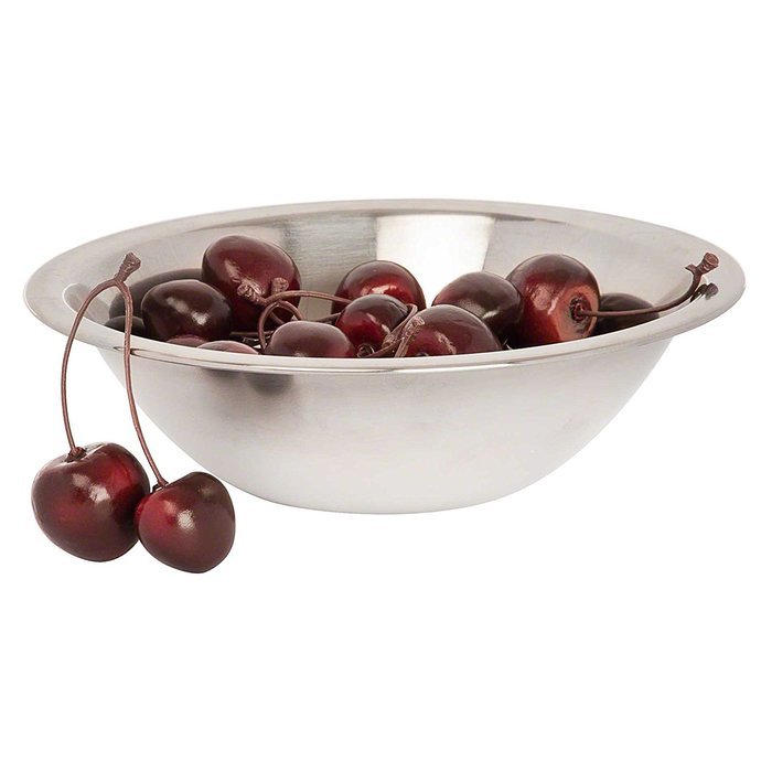Set of 6 - Stainless Steel Mixing Bowls - 6.5" Wide - Flat Bottom and Rim N3