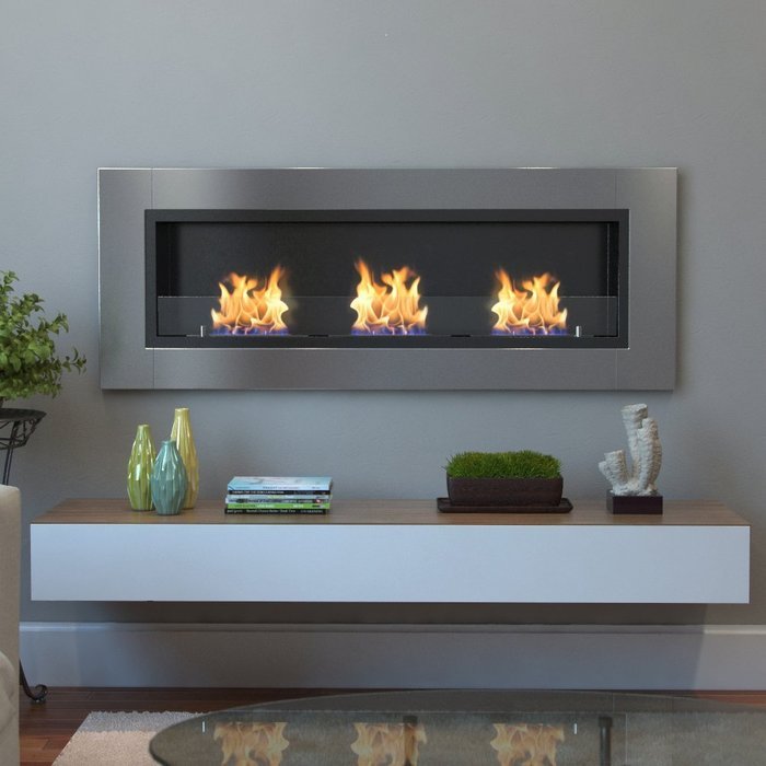 Moda Flame Devant Ventless Bio Ethanol Wall Mounted Fireplace N4