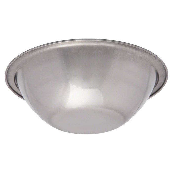 Set of 6 - Stainless Steel Mixing Bowls - 6.5" Wide - Flat Bottom and Rim N4