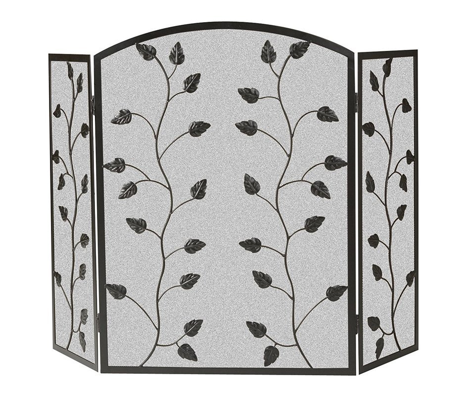 Panacea Products 15932 3-Panel Climbing Vine Fireplace Screen