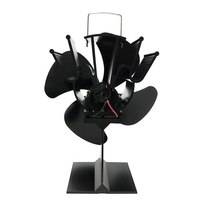 Signstek 4 Blade Heat Powered Stove Fan for Wood Log Coal Fire Burner Fireplace