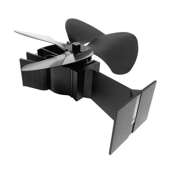 Signstek 4 Blade Heat Powered Stove Fan for Wood Log Coal Fire Burner Fireplace N2