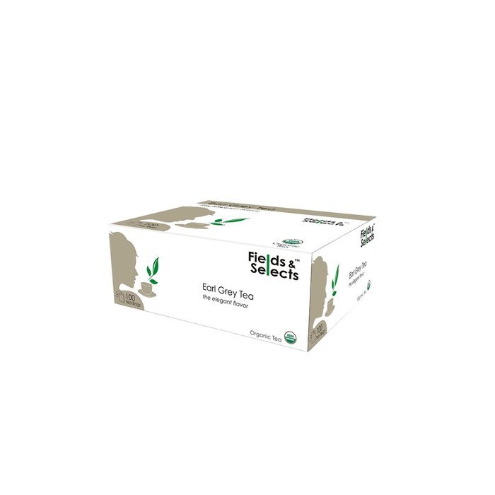 Fields & Selects Earl Grey Organic Tea Bags 100 Count N38