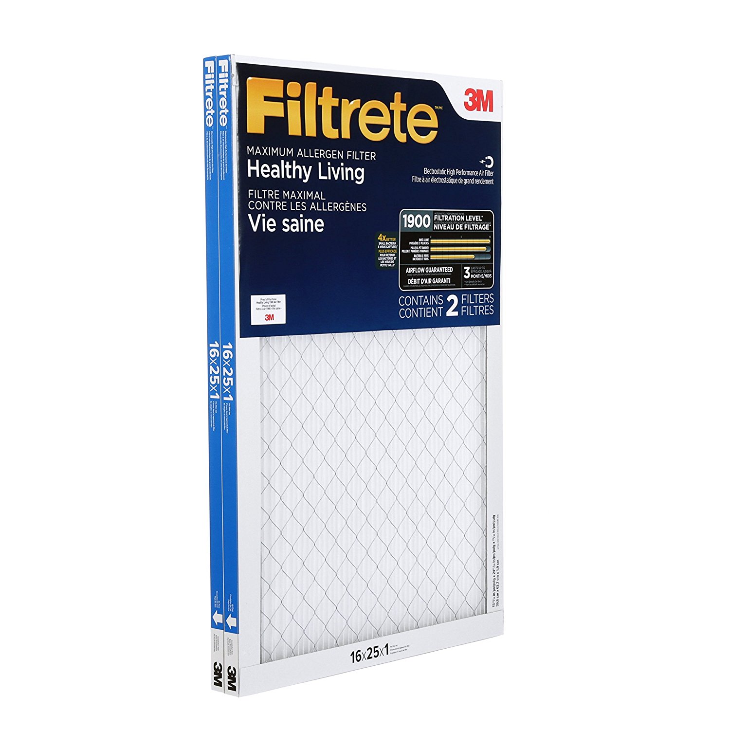 Filtrete Healthy Living Ultimate Allergen Reduction Filter, MPR 1900 ...