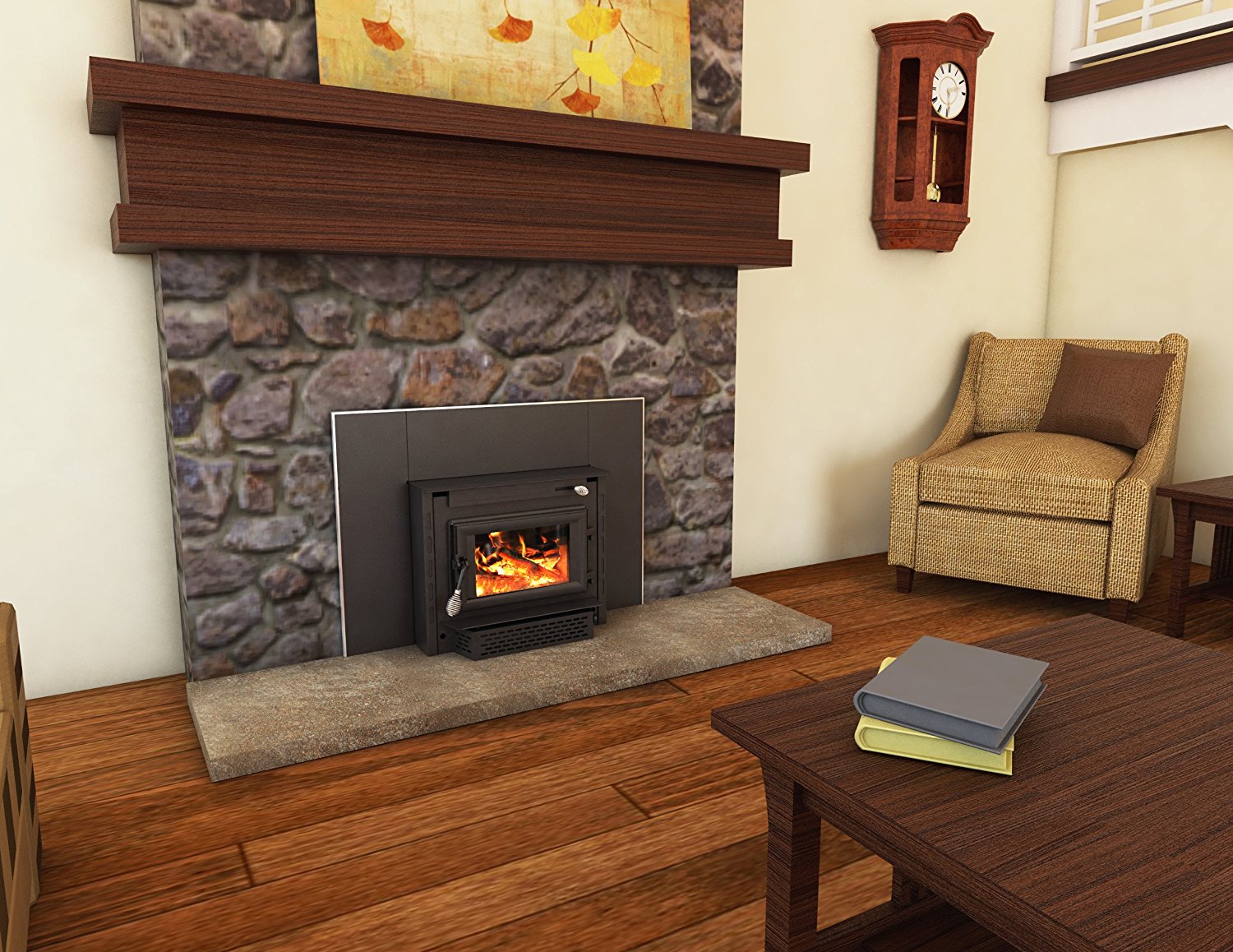 US Stove 2200iE Medium Epa Certified Wood-Burning Fireplace Insert N3 ...