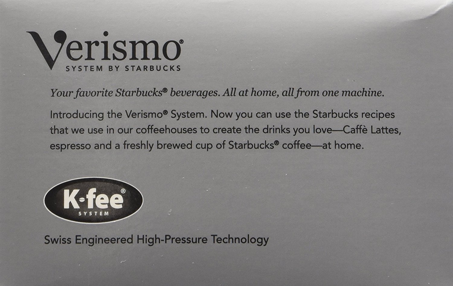 verismo pike place pods