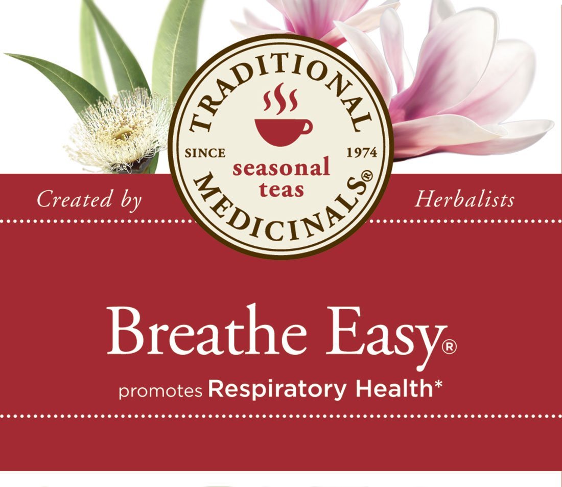 Traditional medicinals breathe easy tea 16 tea bags pack of 6 n7