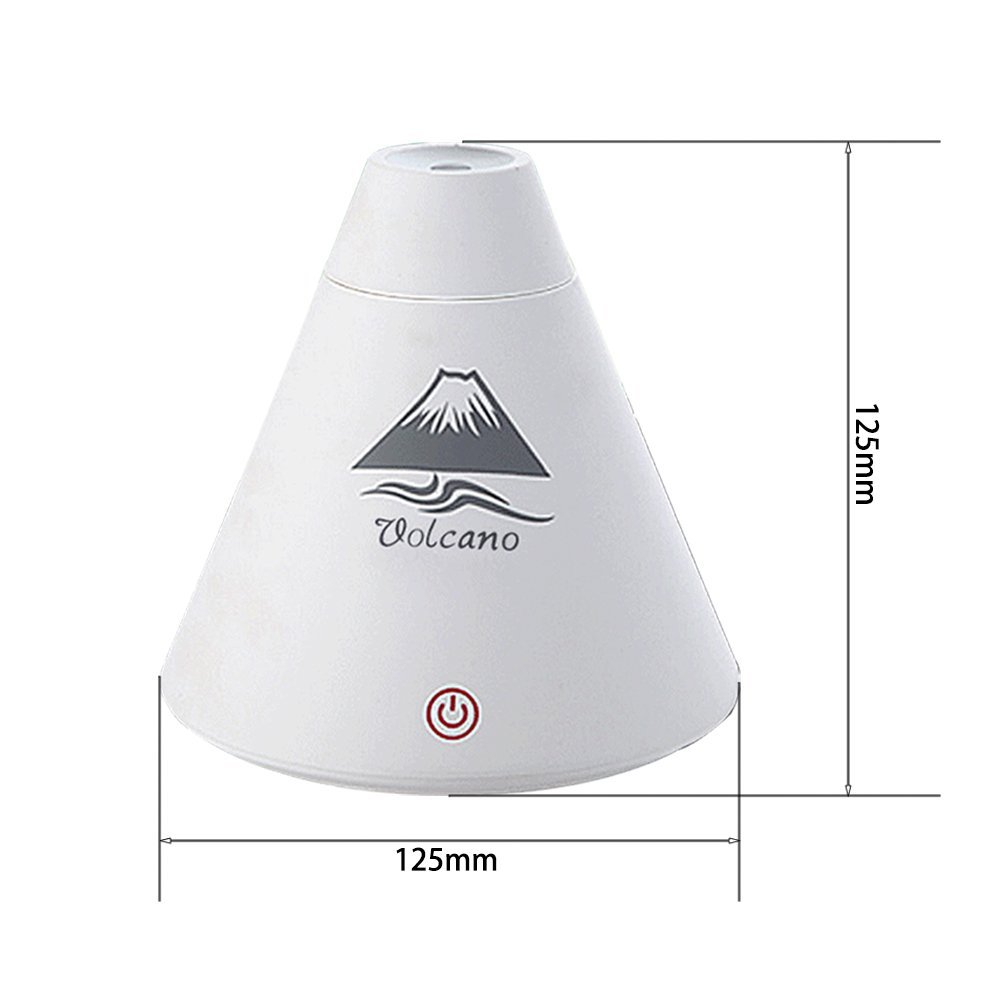 160ML Mini USB Volcano Humidifier Air Diffuser Purifier LED Night Light ...