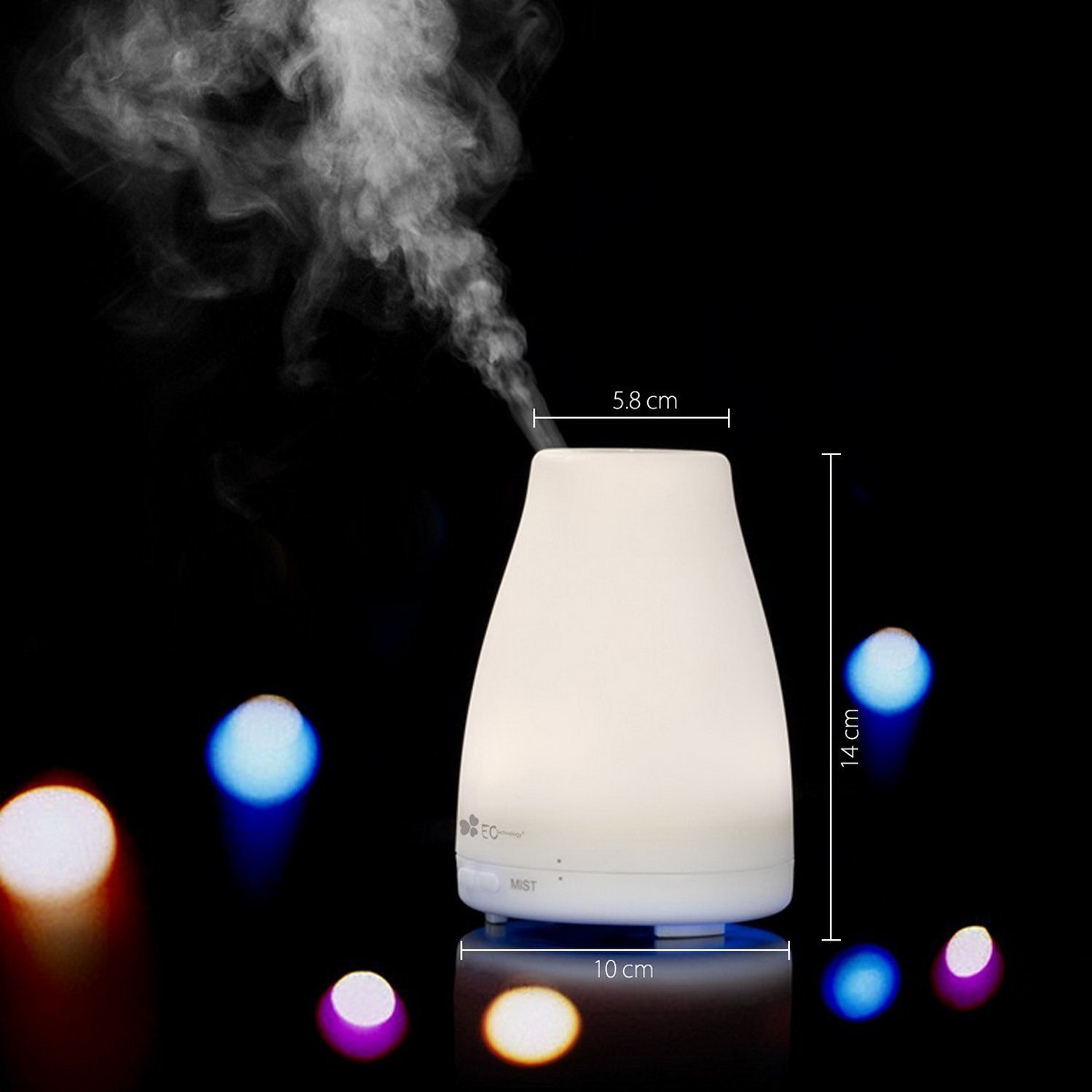 Kissemoji 100ml Room Ultrasonic LED Aroma Air Humidifier Diffuser ...