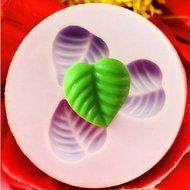 &quot;F0121 Silicone Three Leaf leaves Cake Mould Fondant Soap Mould&quot; shopping N2