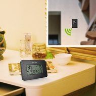BALDR Weather Station Clock Indoor Outdoor Temperature Humidity Display Weather Forecast Alarm Snooze Calendar... N3