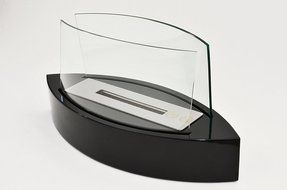 Chic Fireplaces- Luxury Concord Black Table Top Ventless Bio Ethanol Fireplace Indoor / Outdoor N3