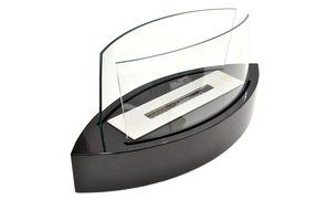 Chic Fireplaces- Luxury Concord Black Table Top Ventless Bio Ethanol Fireplace Indoor / Outdoor N4