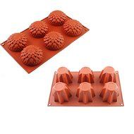 2win2buy 2Pcs Silicone Mold Fondant Cake Chocolate Decorating Candy Clay Pudding Bakeware