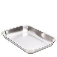 Adcraft V-144 Stainless Steel Oblong Bake Pan 13-3/4" x 9-1/2" x 2"