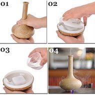 Viment New Fashion Electric Aromatherapy Essential oil Aroma Ultrasonic Diffuser Cool Mist Humidifier Wood with... N2