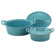 Bakeware / Bakeware Set Dishwasher Safe Blue Oval Casserole Dish with Lid (Set of 2)