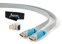 Aurum Flat Series - Flat HDMI Cable with Ethernet (40 Ft) - Supports 3D &amp; Audio Return Channel [Latest Version... N6