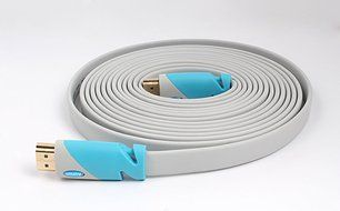 Aurum Flat Series - Flat HDMI Cable with Ethernet (40 Ft) - Supports 3D &amp; Audio Return Channel [Latest Version... N13